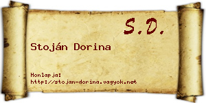 Stoján Dorina névjegykártya