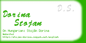 dorina stojan business card